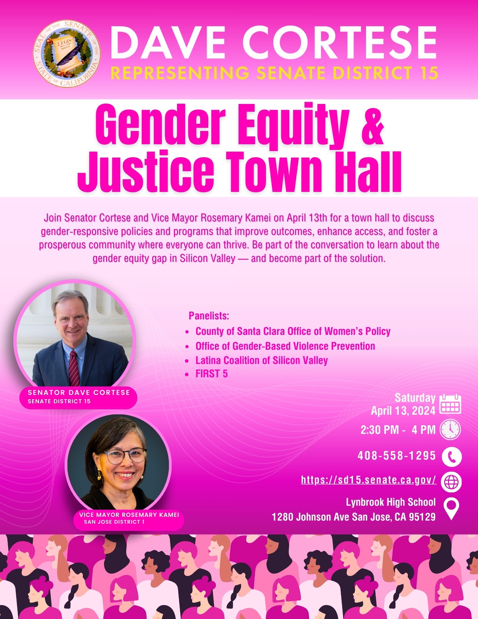 Join Senator Cortese’s Town Hall on Gender Equity and Justice 