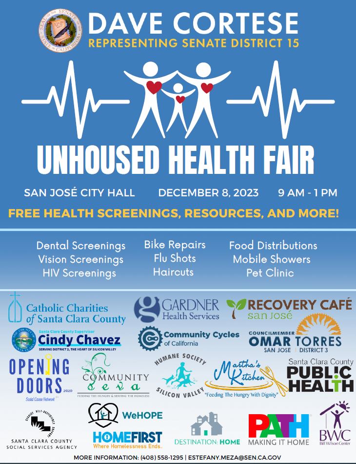 Unhoused Health Fair Flyer