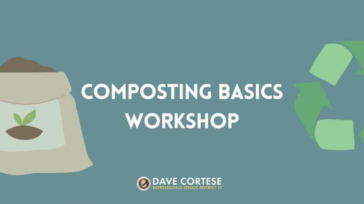 Graphic reading “Composting Basics Workshop”