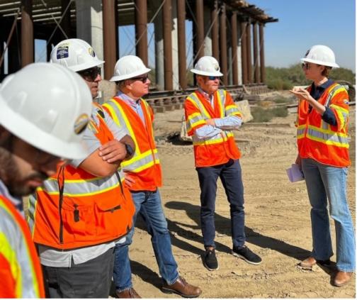 Senator Cortese at a climate-resilient transportation site