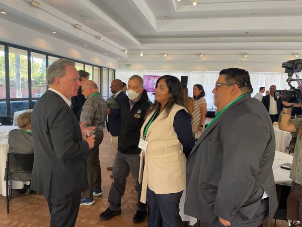 Senator Cortese speaking among leaders at 3rd Annual Education Policy Summit