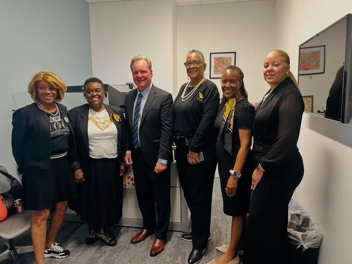 Senator Cortese photographed alongside 5 members of NCBW Silicon Valley