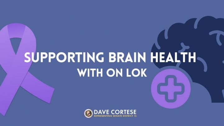 Graphic reading “Supporting Brain Health with On Lok”