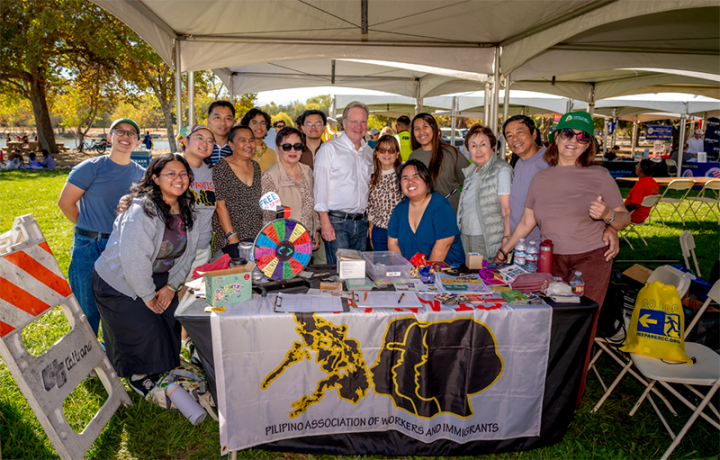 Senator Cortese photographed with the Pilipino Association of Workers and Immigrants (PAWIS) at Picnic by the Lake