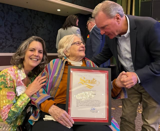 Baymec Co-Founder Wiggsy Sivertsen with Senator Dave Cortese and Trustee Pattie Cortese