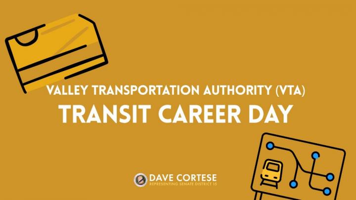 Graphic reading “Valley Transportation Authority Transit Career Day”