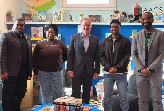 Senator Cortese photographed with Milan Balinton and other leaders of the AACSA