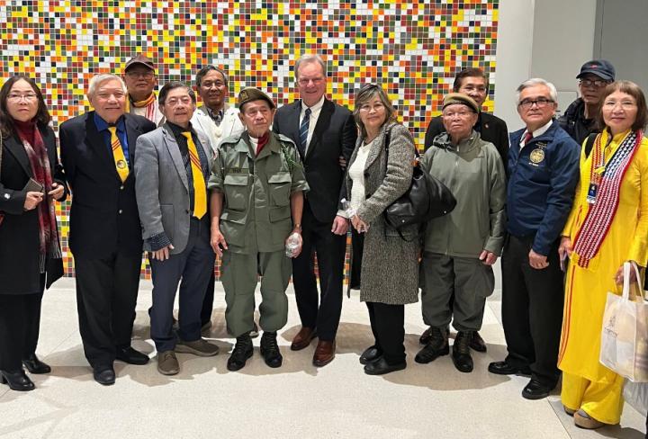 Senator Cortese photographed with members and leaders of the Vietnamese American Community in Santa Clara County