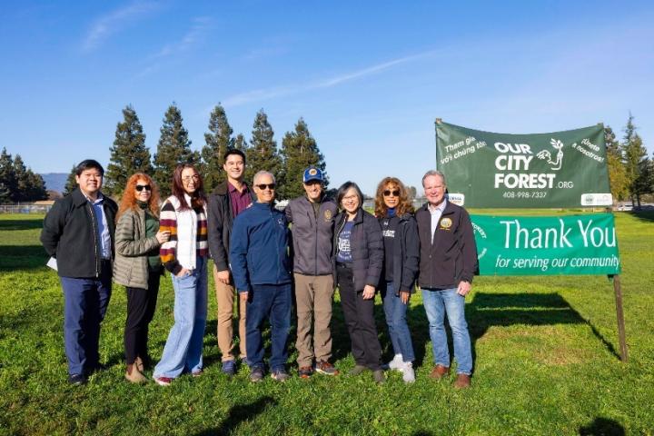 Senator Cortese with dignitaries, including CEO Rhonda Berry, at the Our City Forest MLK Day of Service