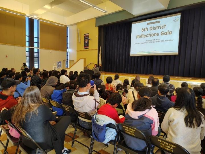 Students photographed at the Sixth District California annual Reflection Gala