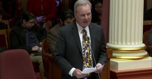 Senator Cortese on the Floor presenting on AB 1340