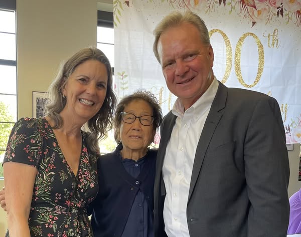 Senator Dave Cortese and Trustee Pattie Cortese photographed with Rita Chavez Medina