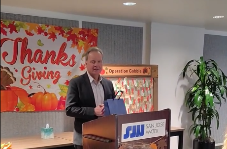 Senator Cortese speaking at “Operation Gobble”