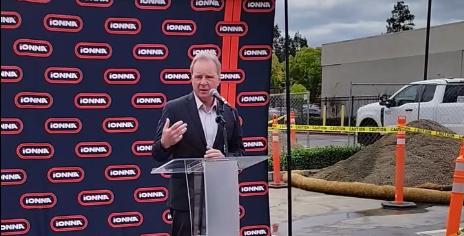 Senator Cortese speaking at groundbreaking