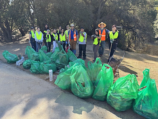 Photograph of community creek cleanup event