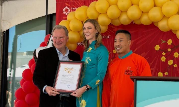 Senator Cortese with leaders of the Santa Clara Family Health Plan Blanca Alvarado Community Resource Center.