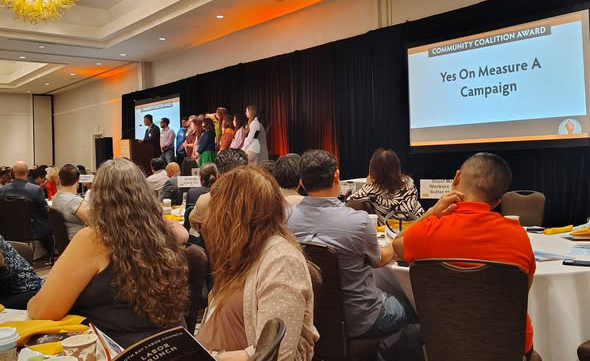 South Bay Labor Council Meeting audience photographed 
