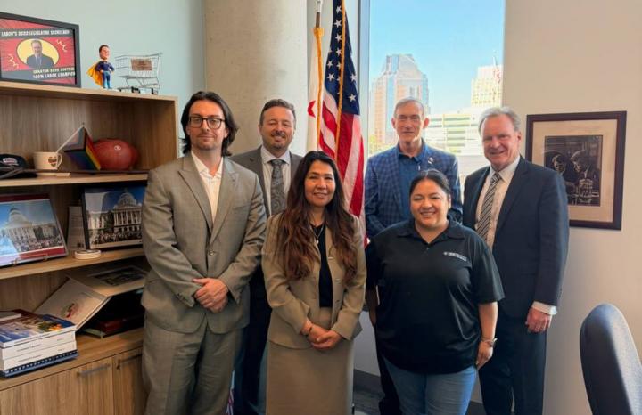 Senator Cortese photographed with leaders of the South Bay Labor Council