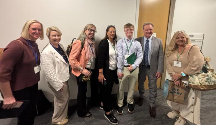 Senator Cortese pictured with advocates from the California Disability Services Association