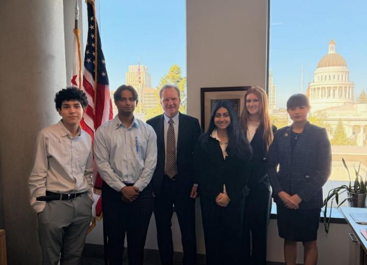 Senator Cortese pictured with UCSC Student activists