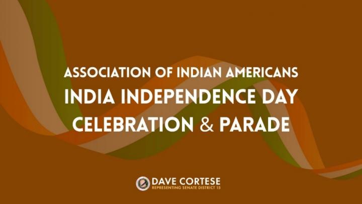 Graphic reading “AIA India Independence Day Celebration &amp; Parade” 