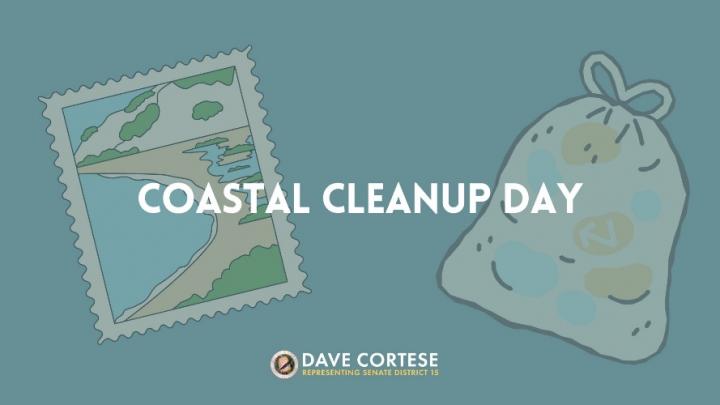 Graphic reading “Coastal Cleanup Day”