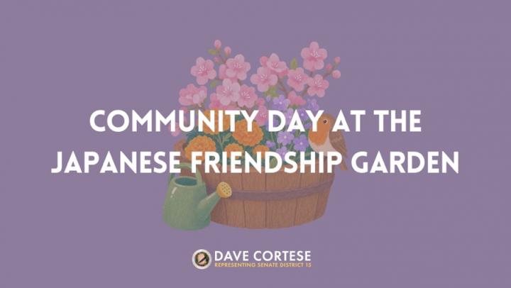 Graphic reading “Community Day at the Japanese Friendship Garden”
