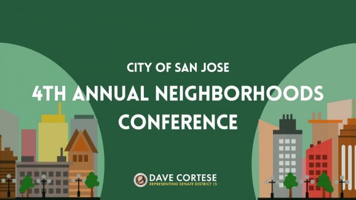 Graphic reading “City of San Jose 4th Annual Neighborhoods Conference”
