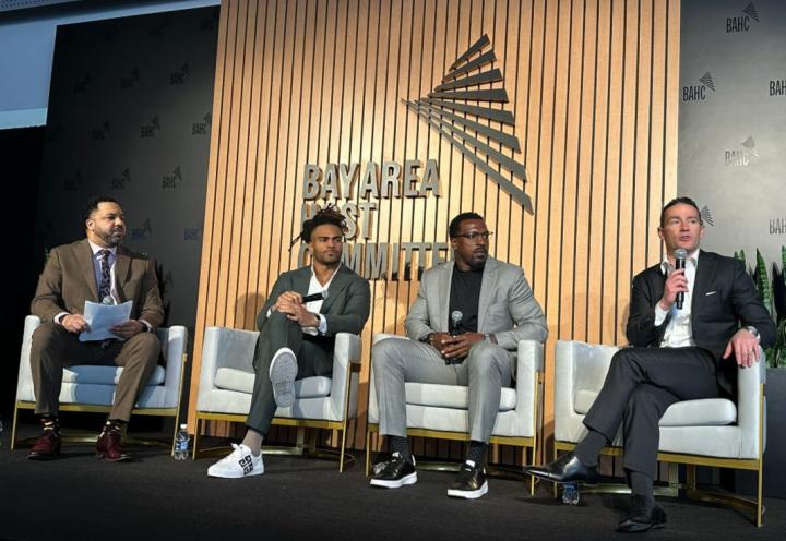 Panel of speakers at the Bay Area Host Committee’s 60-Day Countdown