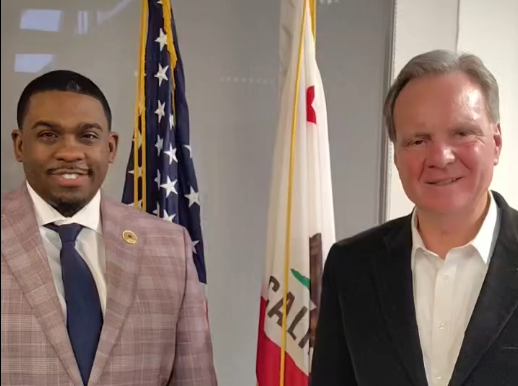 Senator Cortese and Milan Balinton, photographed at District Office