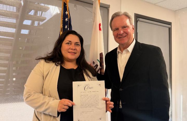 Senator Cortese with District Director Michelle Pelayo-Osorio