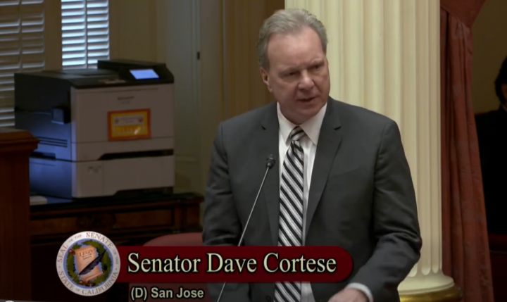 Senator Cortese pictured adjourning in memory of Col. Vũ Văn Lộc