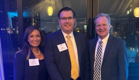 Senator Cortese photographed with transportation industry leaders at the Mobility 21 annual legislative reception.