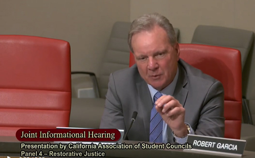 Senator Cortese speaking during the Presentation by the California Association of Student Councils